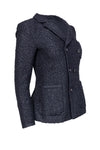 balenciaga - Black Tweed Double Breasted Blazer Sz 6