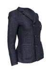 balenciaga - Black Tweed Double Breasted Blazer Sz 6