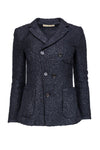 balenciaga - Black Tweed Double Breasted Blazer Sz 6