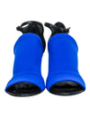 balenciaga - Blue Scuba Knit Upper Open Toe Pumps Sz 8