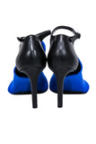 balenciaga - Blue Scuba Knit Upper Open Toe Pumps Sz 8