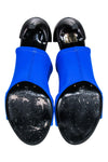 balenciaga - Blue Scuba Knit Upper Open Toe Pumps Sz 8