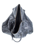 balenciaga Distressed Leather Classic Hardware City Duffle Bag Black