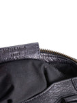 balenciaga Distressed Leather Classic Hardware Mini City Bag Black