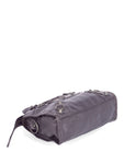 balenciaga Distressed Leather Classic Hardware Mini City Bag Black