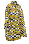 balenciaga - Gold, Black, & White Checkered Chain Print Top Sz 4