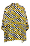 balenciaga - Gold, Black, & White Checkered Chain Print Top Sz 4