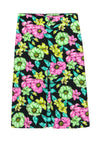 balenciaga - Green & Pink Printed Floral Denim Skirt Sz S