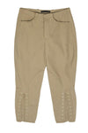 balenciaga - Khaki Football-Style Skinny Cropped Pants Sz 2