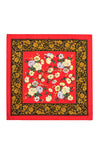 balenciaga - Red Floral Silk Square Scarf