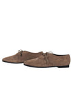 balenciaga - Tan Suede Lace-Up Oxford Loafers Sz 9.5