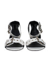 balenciaga - White Leather Strappy Buckle Detail Sandals Sz 10