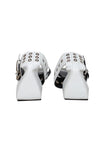 balenciaga - White Leather Strappy Buckle Detail Sandals Sz 10