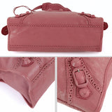 balenciaga balenciaga balenciaga City shoulder bag in pink leather