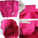 balenciaga balenciaga balenciaga Papier vertical shoulder bag in fuchsia leather
