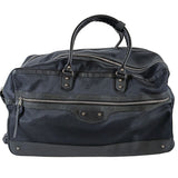 balenciaga balenciaga balenciaga Trolley suitcase in black canvas and leather