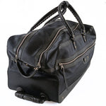 balenciaga balenciaga balenciaga Trolley suitcase in black canvas and leather