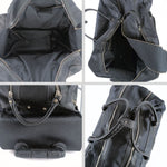 balenciaga balenciaga balenciaga Trolley suitcase in black canvas and leather