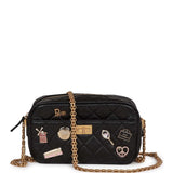Chanel Lucky Charms Mini Camera Bag Black Aged Calfskin Aged Gold Hardware