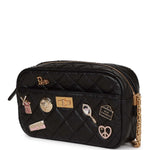 Chanel Lucky Charms Mini Camera Bag Black Aged Calfskin Aged Gold Hardware
