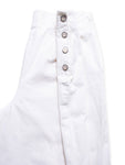 Chanel Logo High Wasted Wide Sailor Pants White