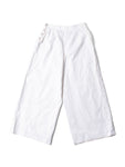 Chanel Logo High Wasted Wide Sailor Pants White