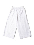 Chanel Logo High Wasted Wide Sailor Pants White