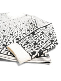 Chanel Logo Knit Zipper Sweater Black White