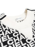 Chanel Logo Knit Zipper Sweater Black White