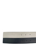 Chanel Logo Leather Wide Belt Black White