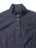 Chanel Logo Quilted Cotton Button Up Jacket Black