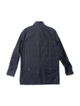 Chanel Logo Quilted Cotton Button Up Jacket Black