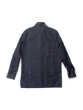 Chanel Logo Quilted Cotton Button Up Jacket Black