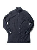 Chanel Logo Quilted Cotton Button Up Jacket Black