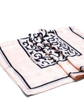 Chanel Logo Silk Royal Floral Scarf Pink Black