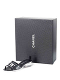 Chanel Logo Transparent PVC Mule Slide Shoes Black