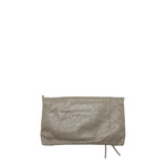 balenciaga City Fold Clutch/Shoulder Bag Leather Grey Ruthenium Hardware
