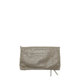 balenciaga City Fold Clutch/Shoulder Bag Leather Grey Ruthenium Hardware