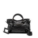 balenciaga Giant City Bag Leather Black ruthenium Hardware
