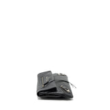 balenciaga City Fold Clutch/ Shoulder Bag Dark Grey SHW