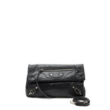 balenciaga City Fold Clutch/ Shoulder Bag Dark Grey SHW