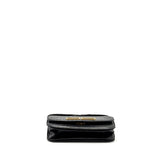 balenciaga Gossip shoulder bag croc-embossed calfskin black GHW