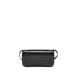 balenciaga Gossip shoulder bag croc-embossed calfskin black GHW