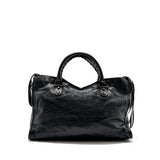 balenciaga City Bag Calfskin Black Ruthenium Hardware