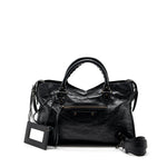 balenciaga City Bag Calfskin Black Ruthenium Hardware