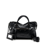 balenciaga City Bag Calfskin Black Ruthenium Hardware