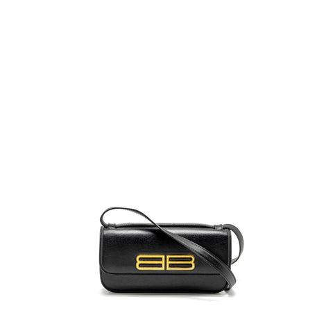 balenciaga Gossip Shoulder Bag Calfskin Black GHW