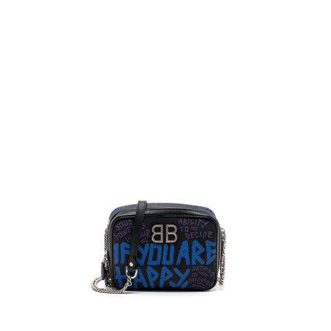 balenciaga BB Camera Bag leather Black/multicolour SHW