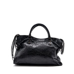 balenciaga Classic City Bag leather Black Ruthenium Gold Hardware