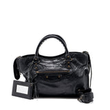 balenciaga Classic City Bag leather Black Ruthenium Gold Hardware